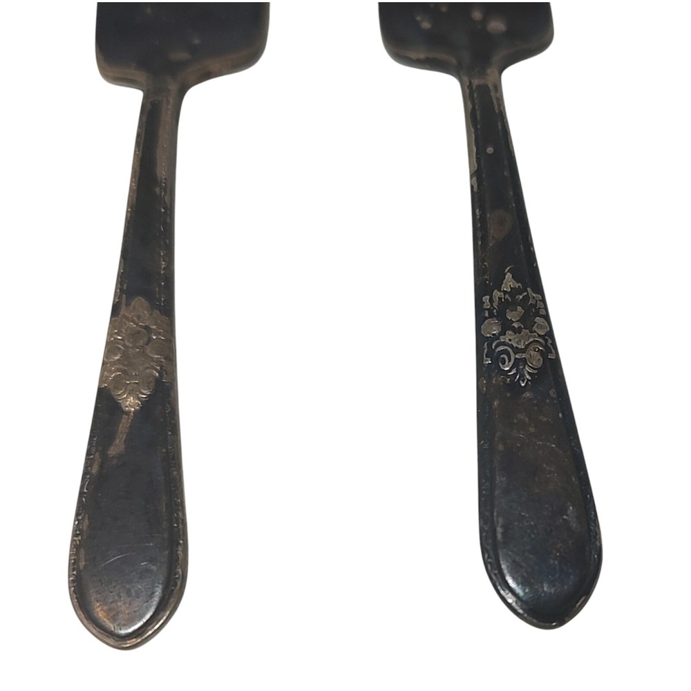 1847 Rogers Brothers Silver Plated Baby Fork Childs Is Adoration Pattern Set Two